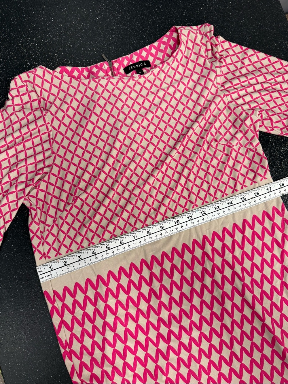 Pink Patterned Shift Dress - Women's - Picture 5 of 5